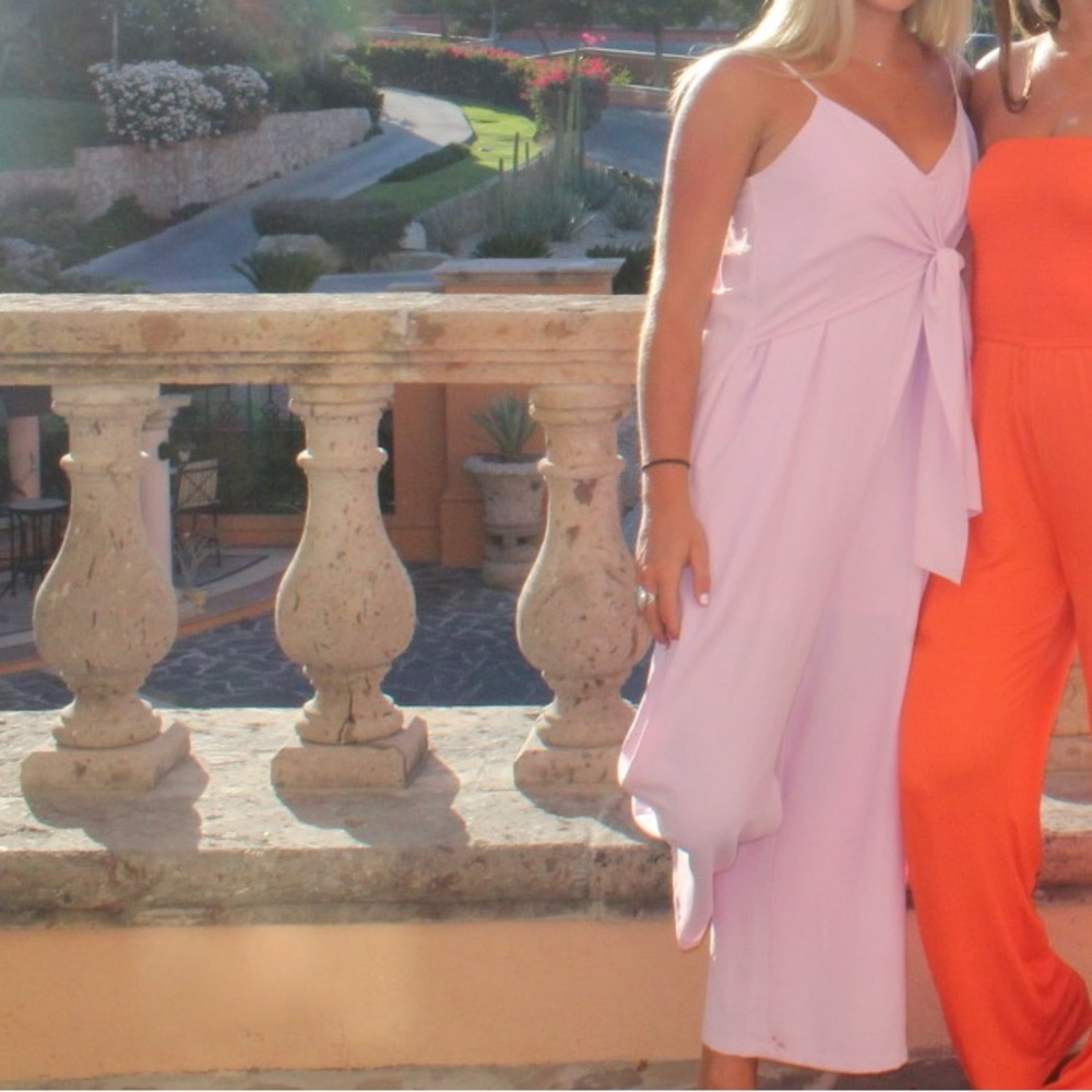 Pink jumpsuit!